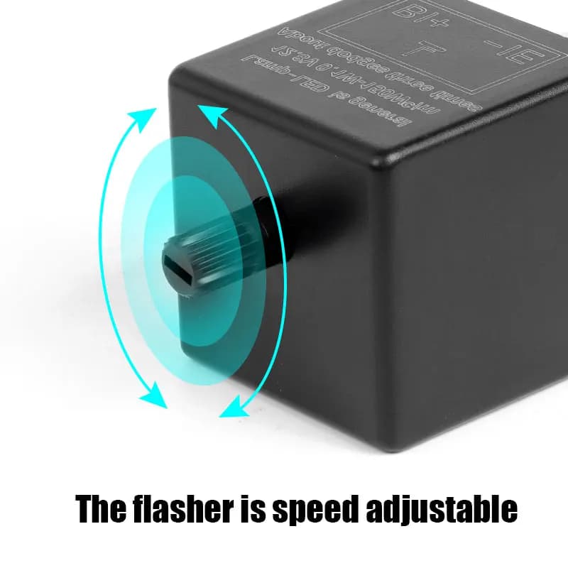 مرحل وميض LED عالمي 12V 3 دبابيس للسيارات والدراجات النارية إشارة دوران قابلة للتعديل إشارة وميض دراجة نارية مرحل مؤشر - 3