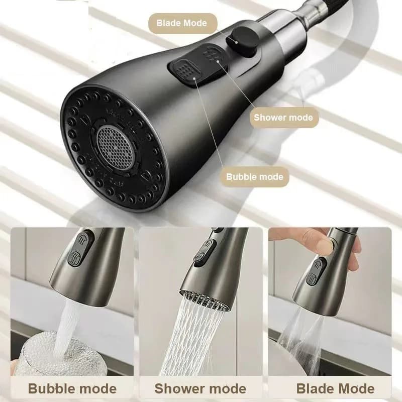 Kitchen Faucet Accessories Replace Sprayer Nozzle 3 Modes ABS Bathroom Basin Sink Shower Spray Head For 1/2" Connection - 3