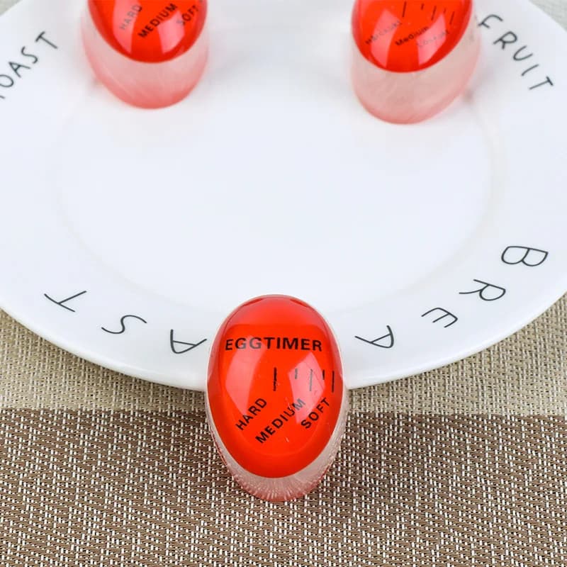 1/3pcs Egg Timer Kitchen Electronics Gadgets Color Eggs Cooking Changing Yummy Soft Hard Boiled Eco-Friendly Resin Red  Tools - 2