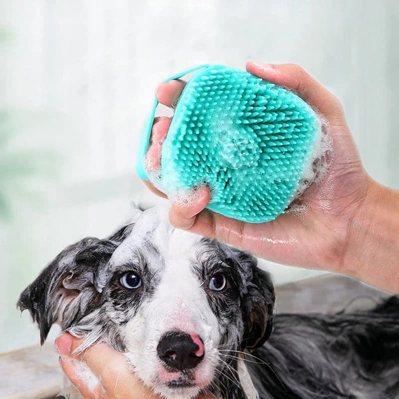 Pet Bathing Brush Soft Silicone Massager Shower Gel Bathing Brush Clean Tools Comb Dog Cat Cleaning Grooming Supplies - 2