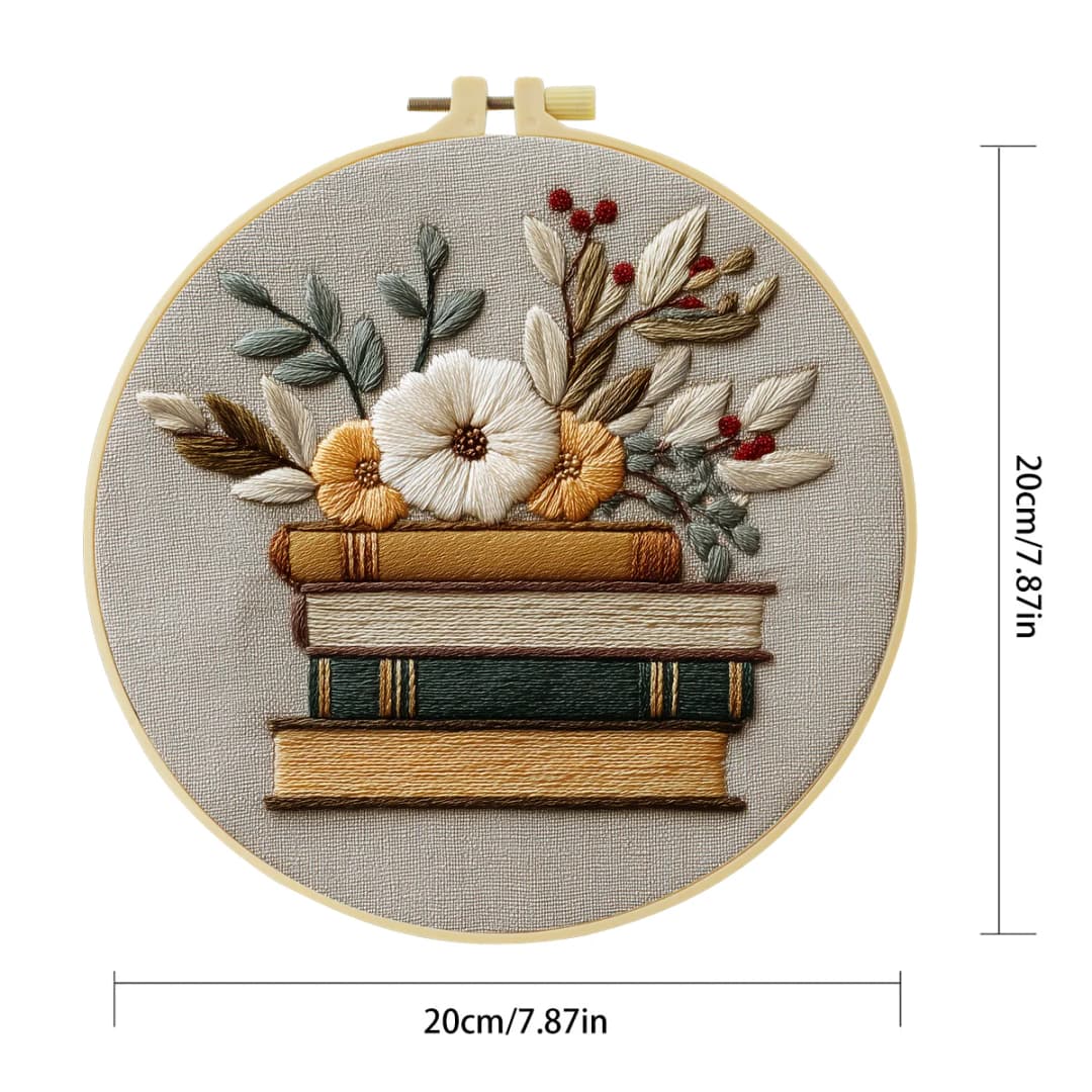 20X20CM/15X15CM 7.87/6.3inch Embroidery Starter Kit DIY kit Home Decor，Embroidery kit - 5