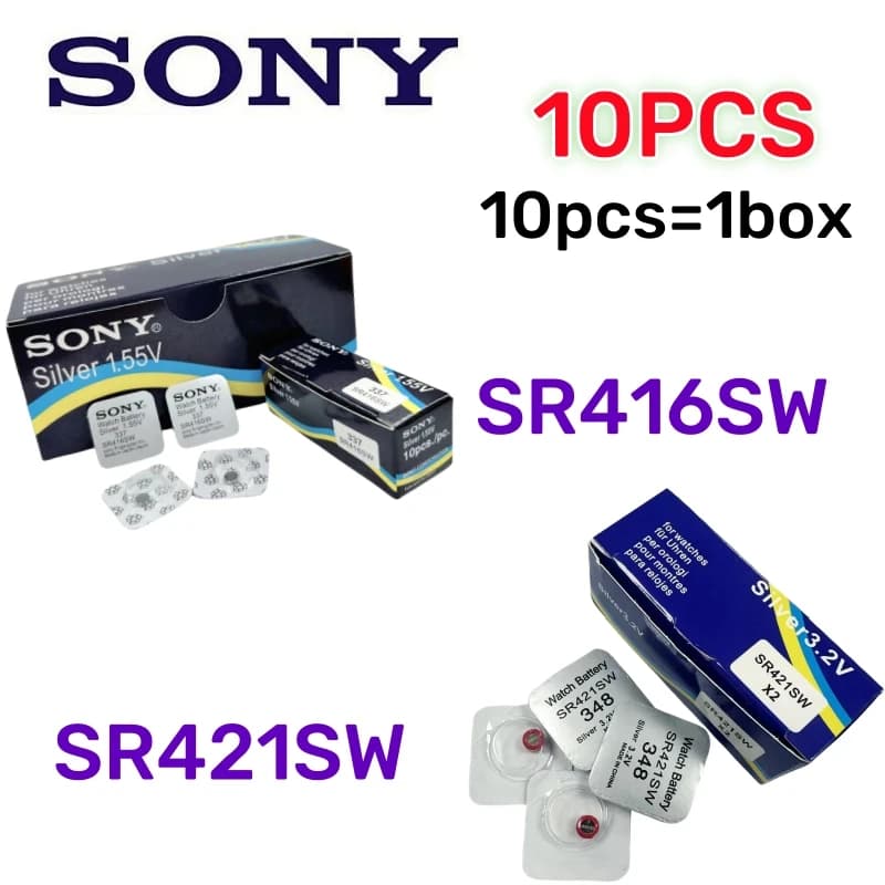 10-40 قطعة بطارية SONY الأصلية 337 SR416SW ساعة SR421SW 348 بطارية تغليف مستقل sr416sw 337 sr421sw 348 sr 416 - 2