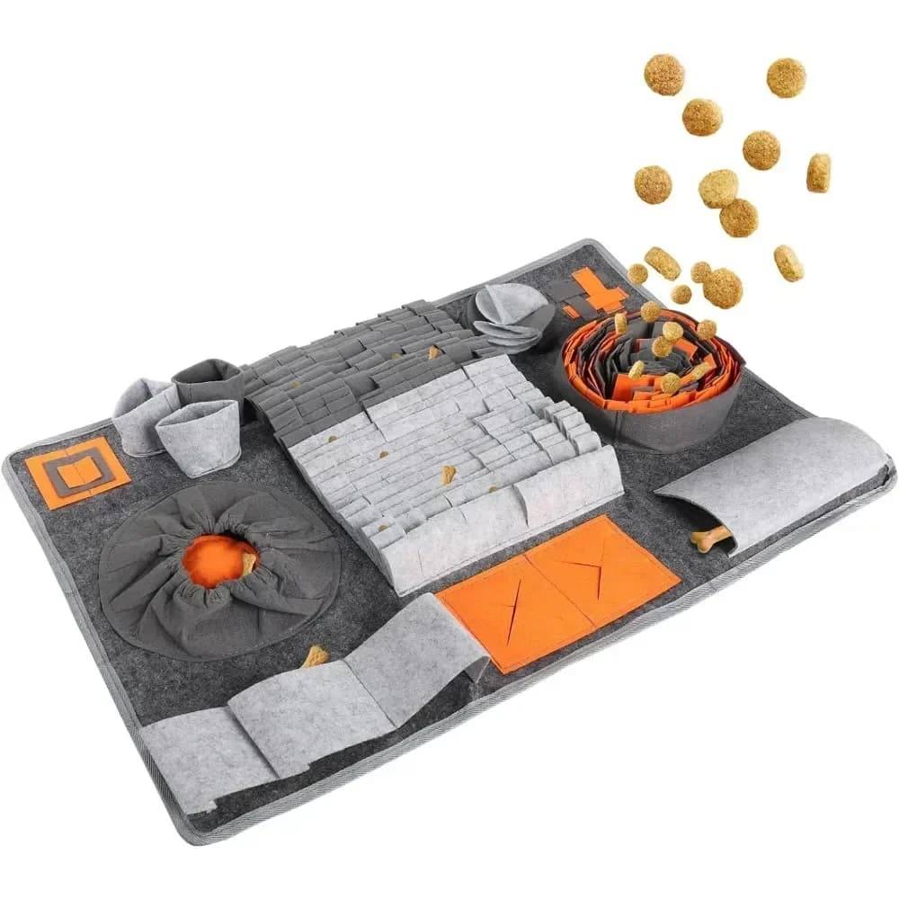 Dog Olfactory Carpet Mat Nose Smell Training Sniffing Pad Dog Puzzle Slow Feeding Bowl Food Dispenser Carpet Washable Dog Toys