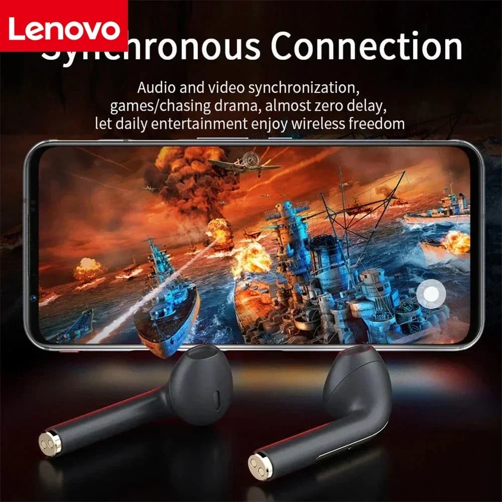 سماعات أذن لاسلكية أصلية Lenovo J18 بلوتوث سماعات رياضية ستيريو مقاومة للماء مع ميكروفون - 2