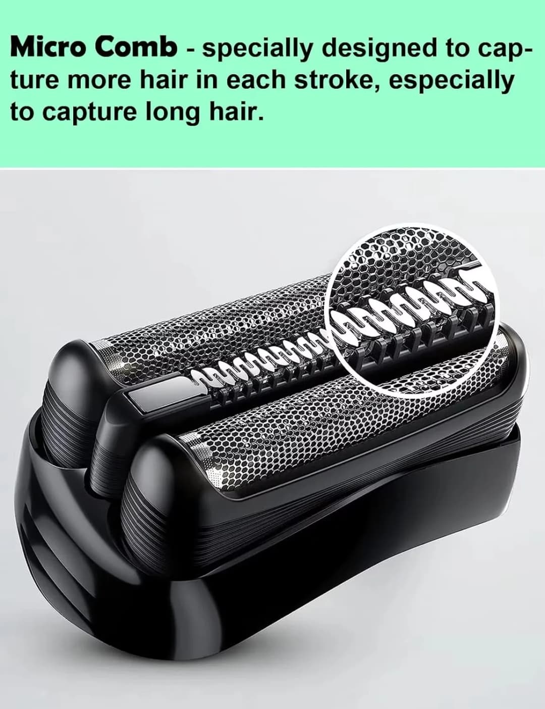 KVIFO 21B S3 Replacement Shaver Heads Compatible For Braun Series 3 Electric Shavers for Models 3040s 300s 310s 320s 360s 3090cc - 4