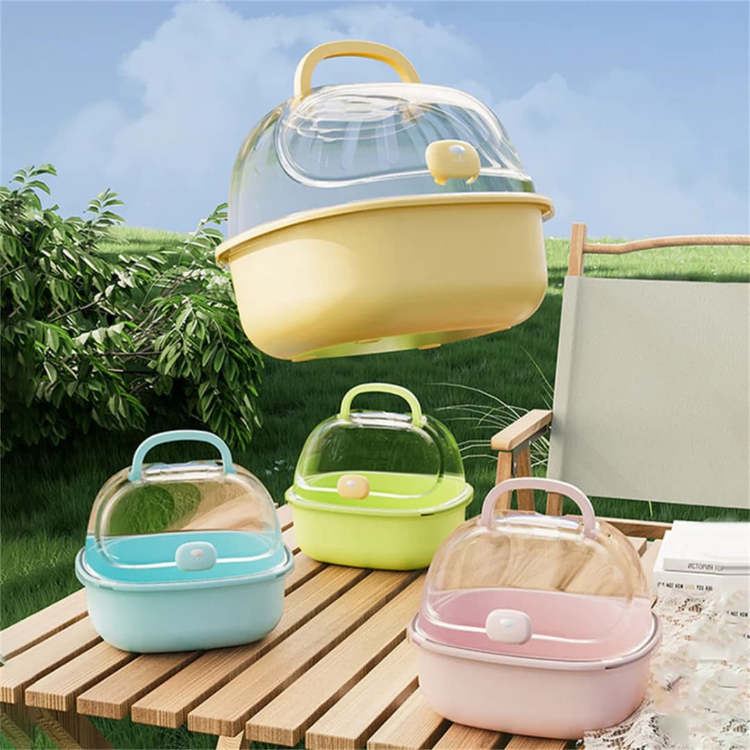 قفص محمول شفاف للهامستر مساحة كبيرة خارجية قفص خاص للهامستر منزل محمول للهامستر