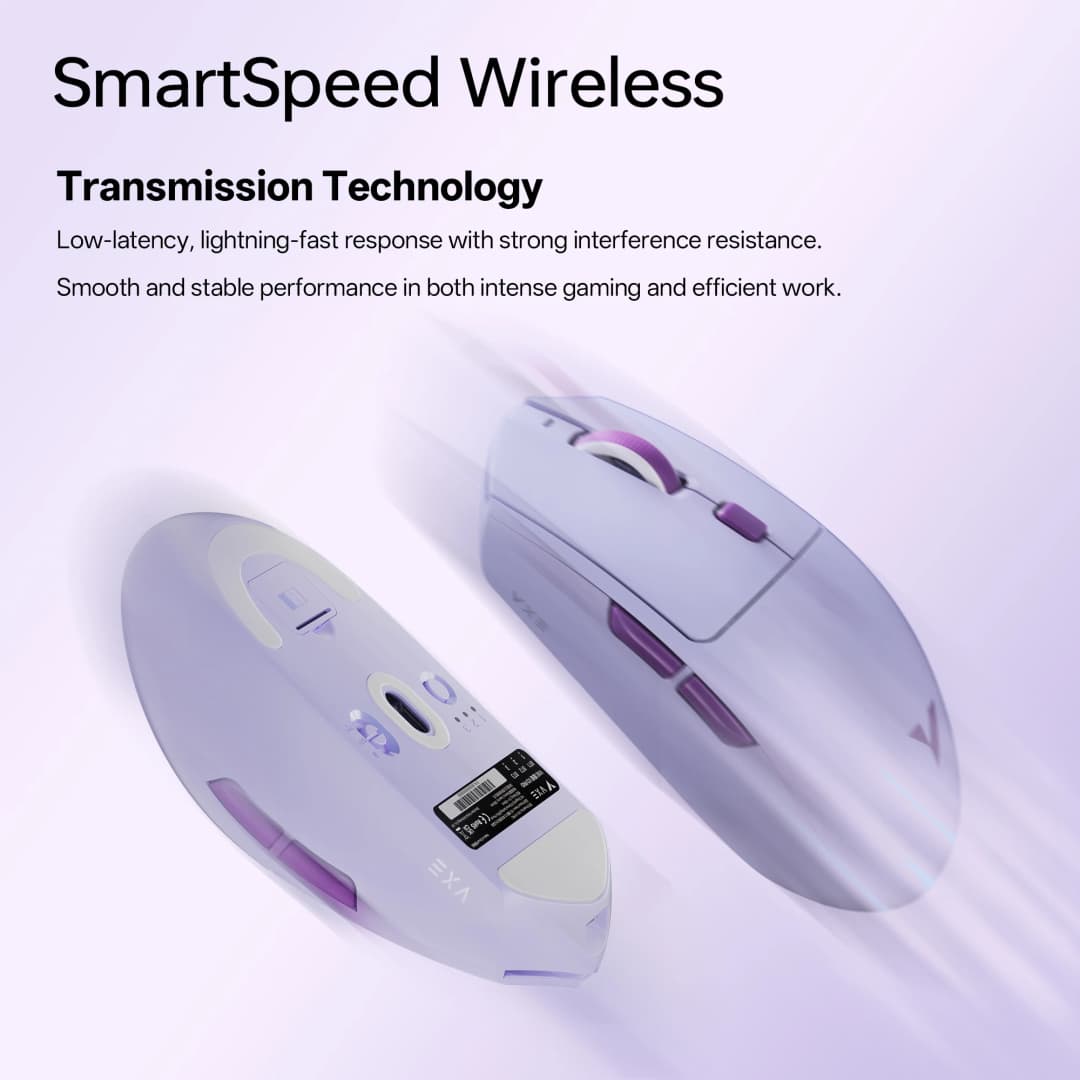 ماوس ألعاب بلوتوث ATK VXE Dragonfly V3 PRO PAW3395SE 2.4G لاسلكي لإي سبورتس قابل لإعادة الشحن خفيف الوزن مريح - 2