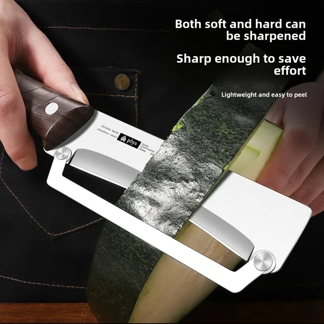 Stainless Steel Peeler With Wooden Handle Multi Functional For Fruits Vegetables Professional Kitchen Tool Ergonomic - 5