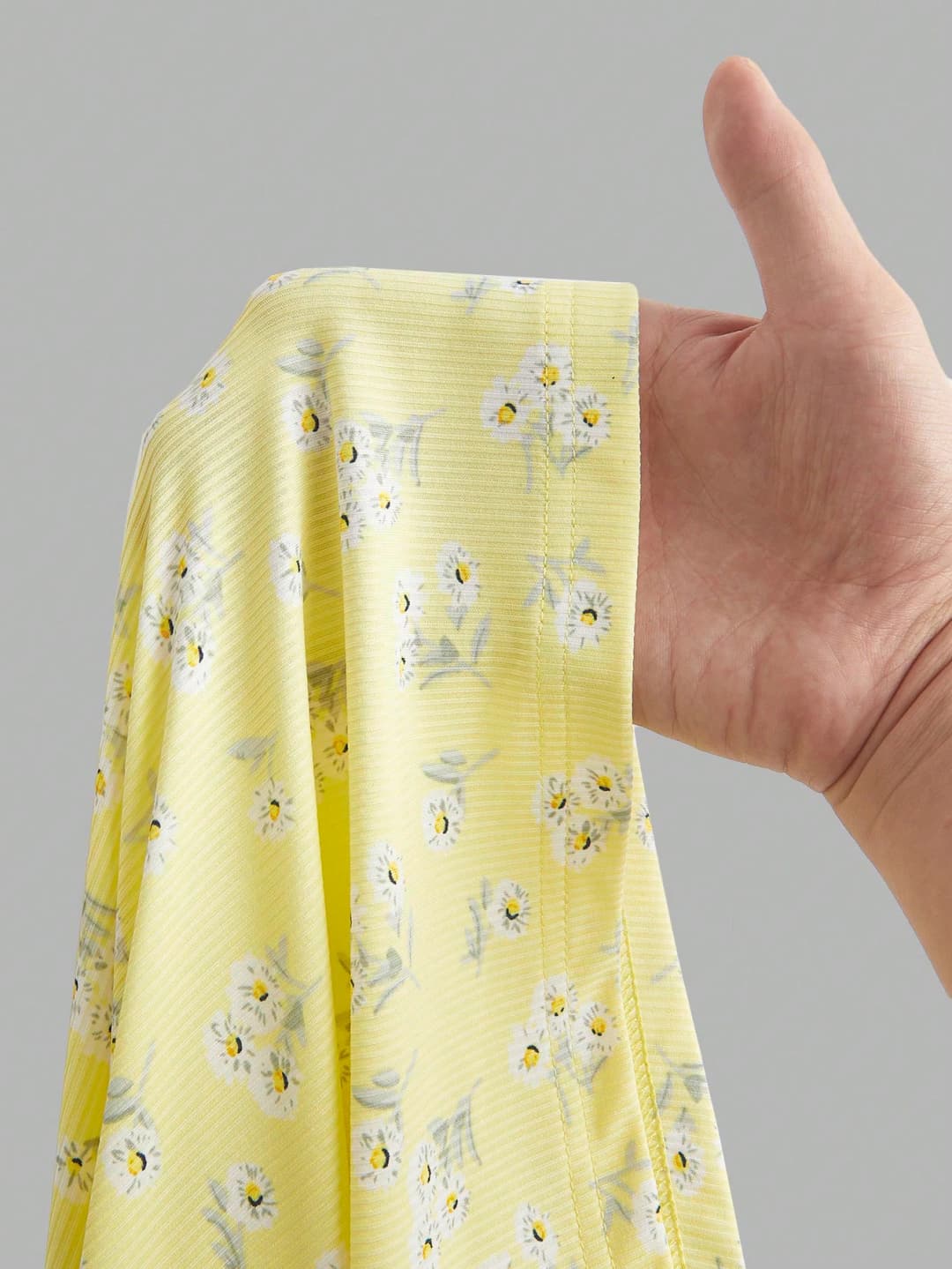 فستان كاميسول بلا أكمام رفيع الحزام أنيق مطبوع بالزهور موضة جديدة - 6