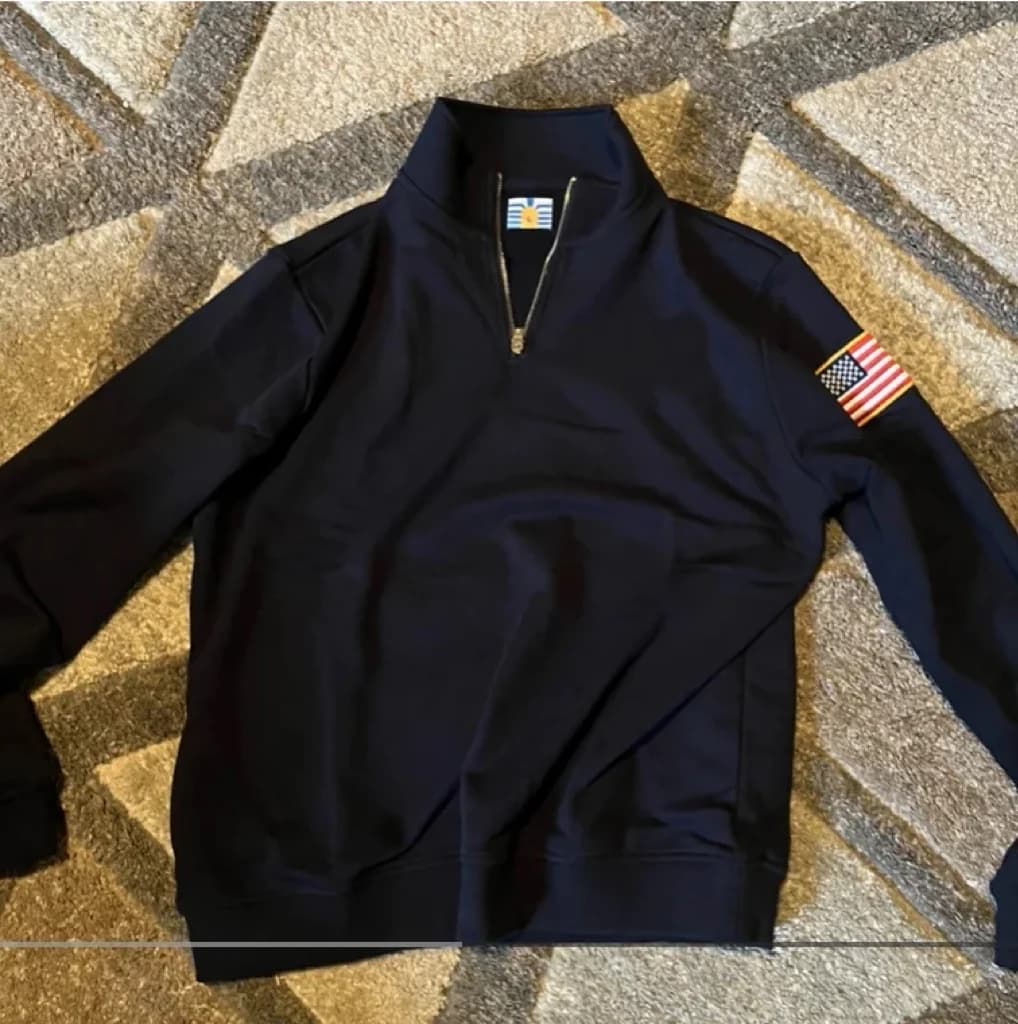 سترة رياضية مطرزة بتصميم Y2K كلاسيكي، ياقة عالية، سحاب ربعي، بلوفر فضفاض، ملابس رياضية كاجوال للرجال والنساء