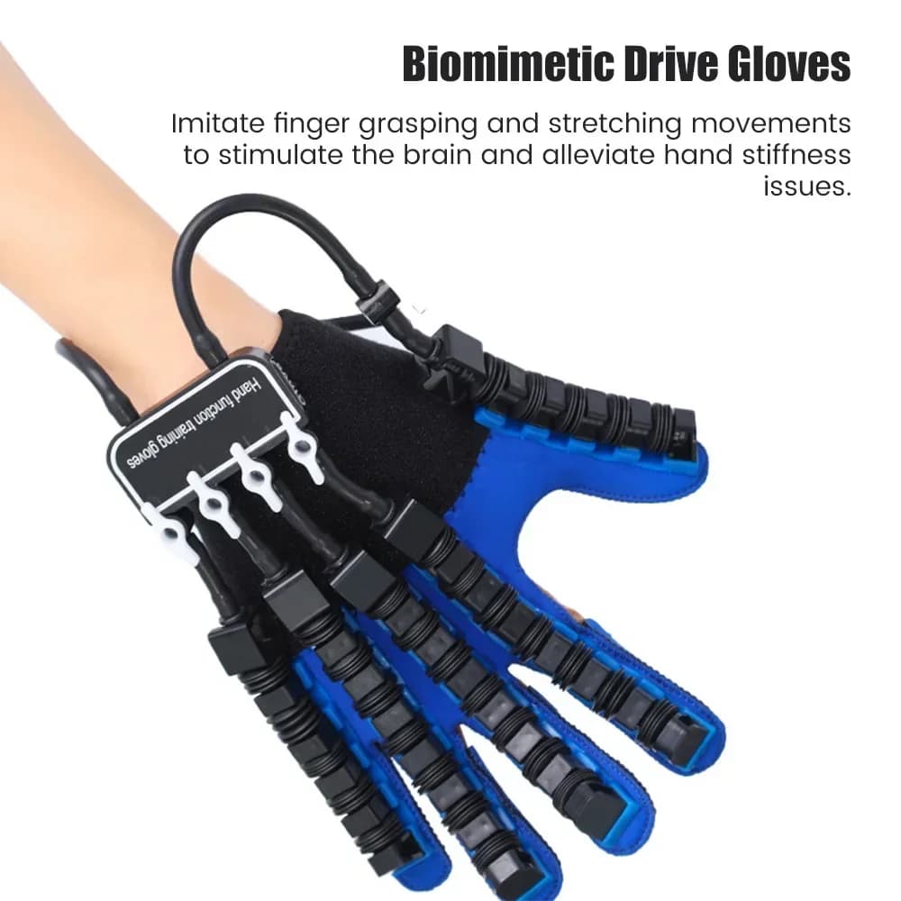 Left & Right Hand Finger Rehabilitation Exerciser Robot Gloves Stroke Hemiplegia Cerebral Infarction Training Equipment Therapy - 3