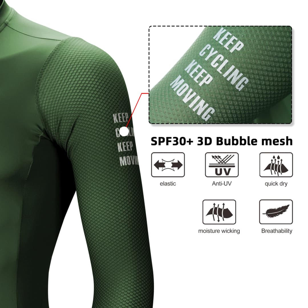 DAREVIE Cycling Jersey Small Size SPF 50+ Training Level Men Women Long Sleeves Cycling Jersey Breathable Man Cycling Maillott - 3