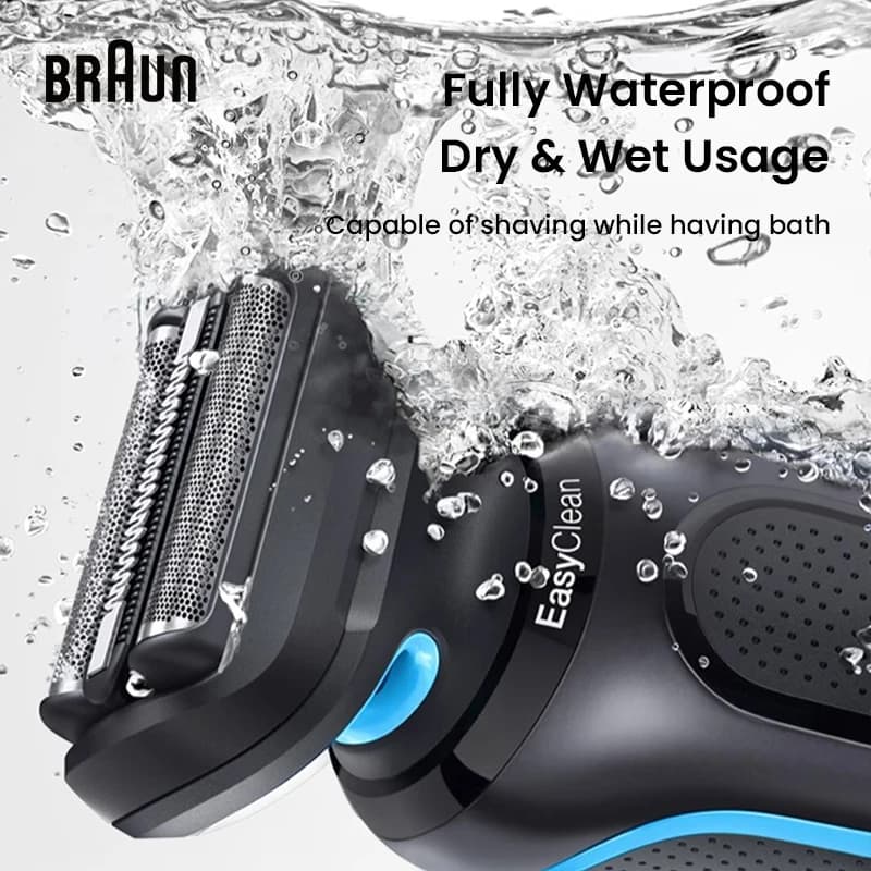 ماكينة حلاقة كهربائية Braun 50-B4200cs للحلاقة الجافة والمبللة، برأس عائم، وشحن سريع، ومؤشر شحن، ومصنوعة من الفولاذ المقاوم للصدأ - 6