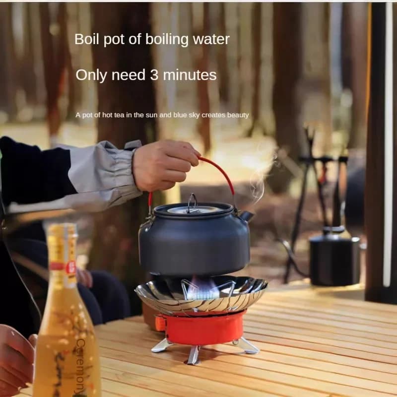 Windproof Outdoor Mini Portable Small Card Stove Picnic Stove Head Stove Mountain Climbing Travel Folding Stove Camping Stove - 4