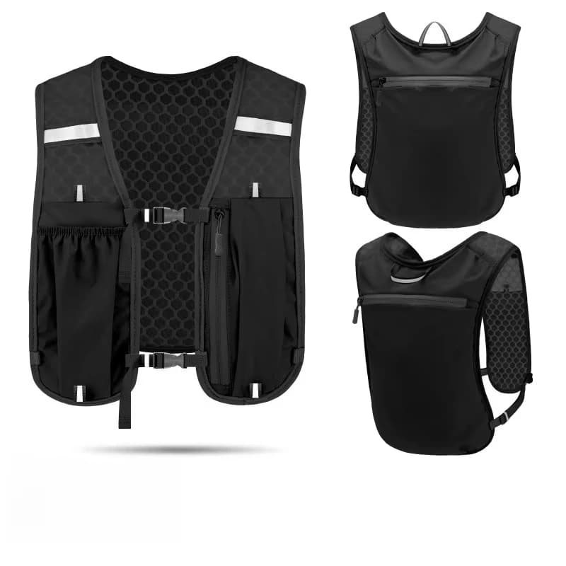 Lightweight Ergonomic Running Hydration Vest, Reflective Water Bottle Backpack for Cycling Walking Kayaking Outdoor Sports - 3