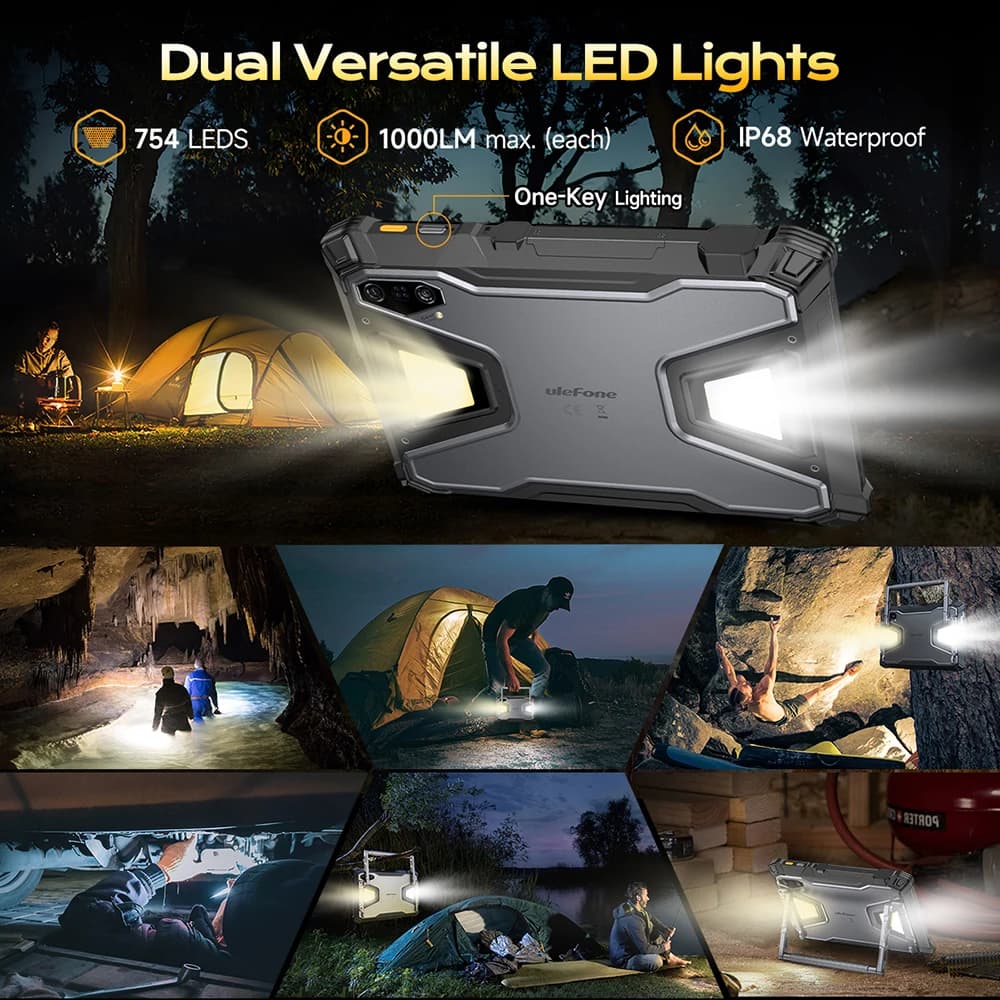 Ulefone Armor Pad 5 Pro 5G Rugged Tablet 24200 mAh  Android 15 Tablet 12GB+20GB RAM ，512GB ROM 64MP 120W GPS NFC - 3