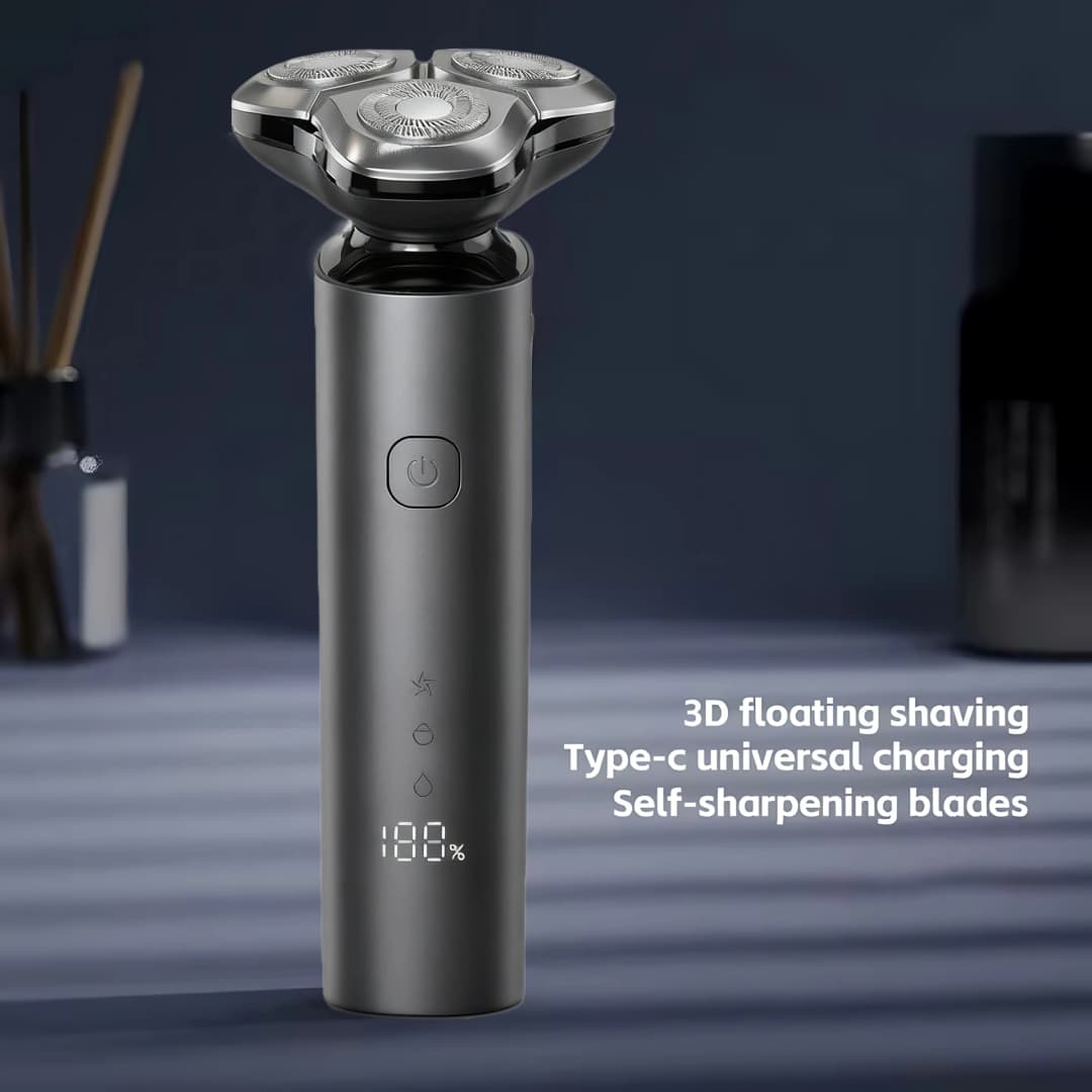 ماكينة حلاقة كهربائية للرجال ماكينة حلاقة محسنة شفرات حلاقة للرجال مقاومة للماء ماكينة تشذيب اللحية جافة ورطبة