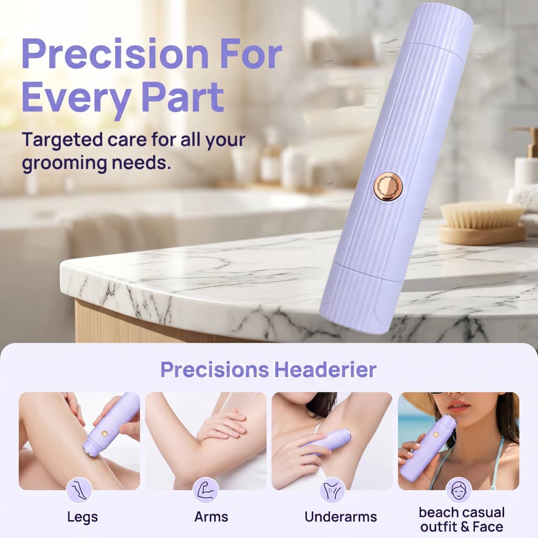 2026 New 2in1 Electric Razor for Women Painless Hair Removal Rechargeable Body Trimmer Underarm Mustache Epilator Shaver - 5