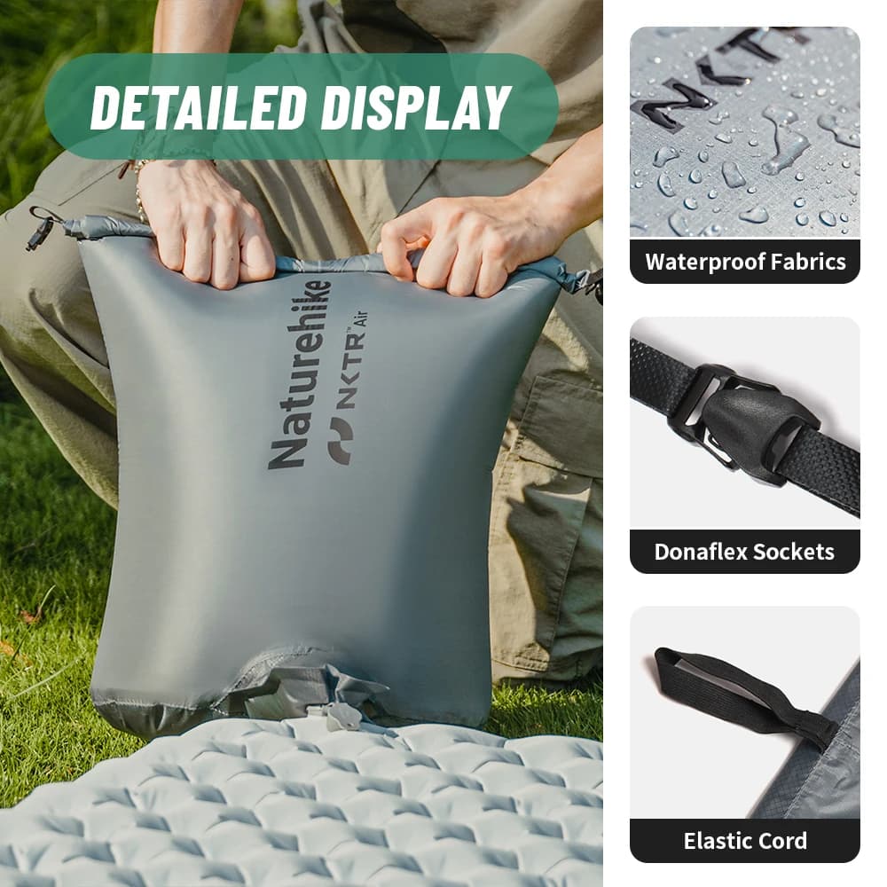 Naturehike 2024 New Inflatable Bag Ultralight Fast Inflation For Camping Mat Folding Portable Waterproof Outdoor Camping Air Bag - 6