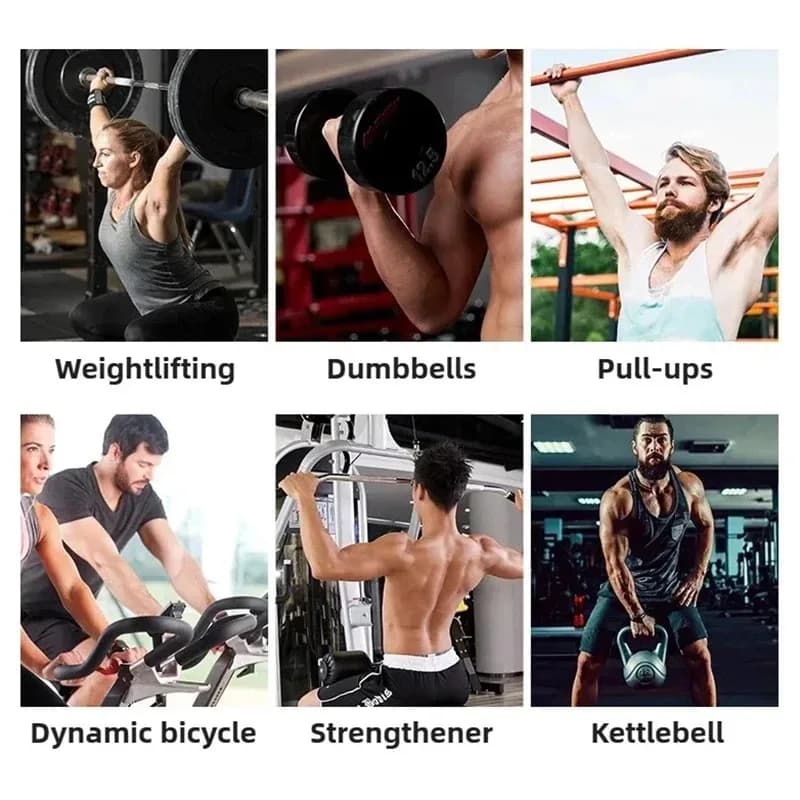 Fitness Pull-up Assist Belt Male Pull-up Wrist Grip Belt Wrist Support Gloves Bench Push-pull Back Auxiliary Horizontal Bar - 6