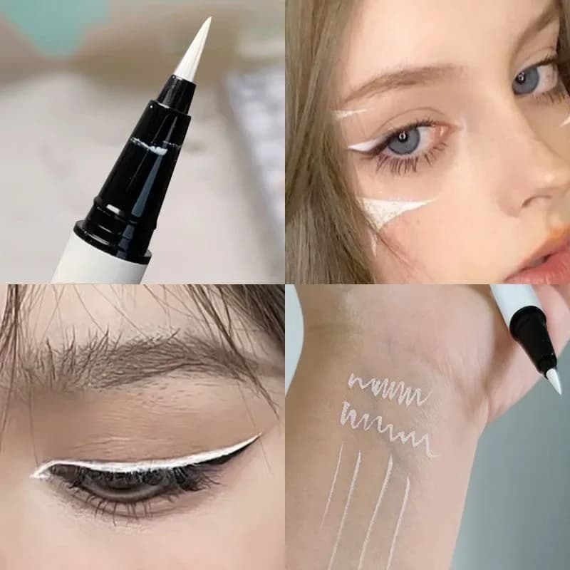 كحل هلام أبيض احترافي، مقاوم للماء، مقاوم للتلطخ، يدوم طويلاً، تفتيح العين، متعدد الاستخدامات - 5