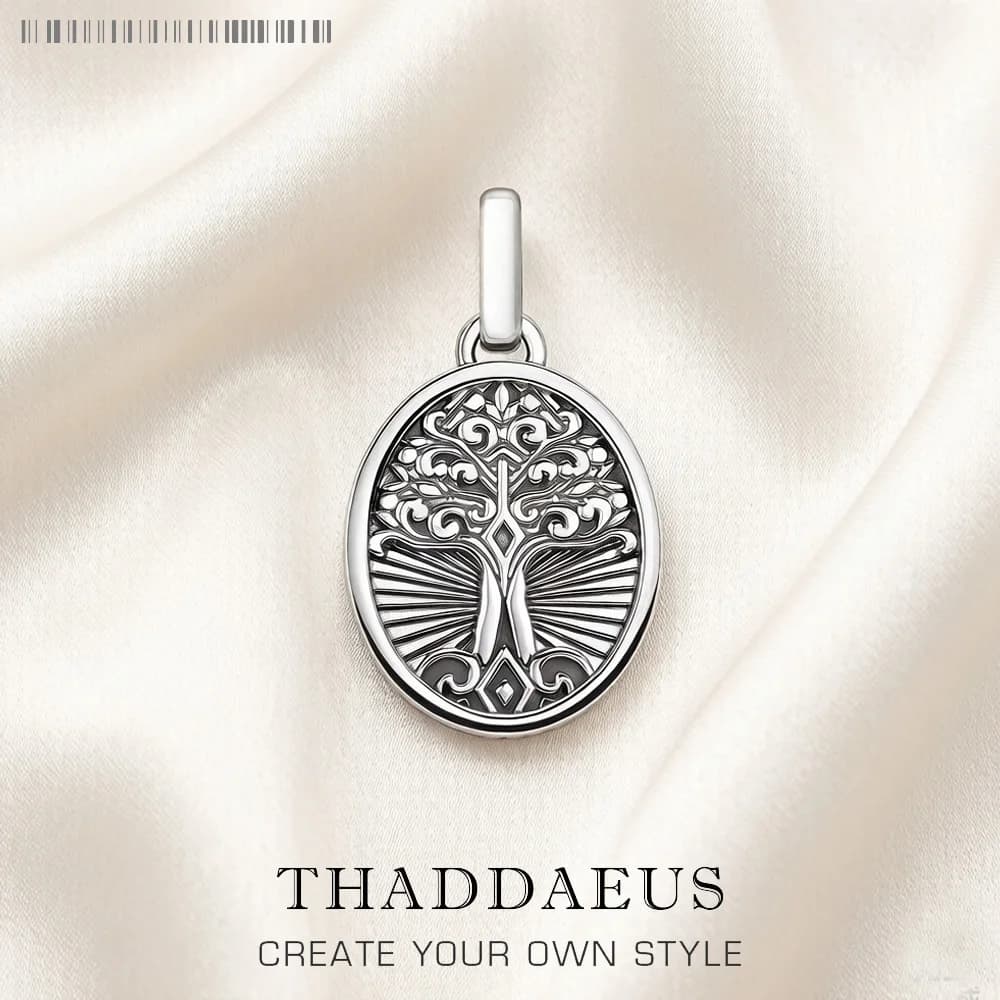 Pendant Stylised Tree Oval Summer Romantic Fashion 925 Sterling Silver Jewelry Europe Mystical Dimension Gift For  Woman