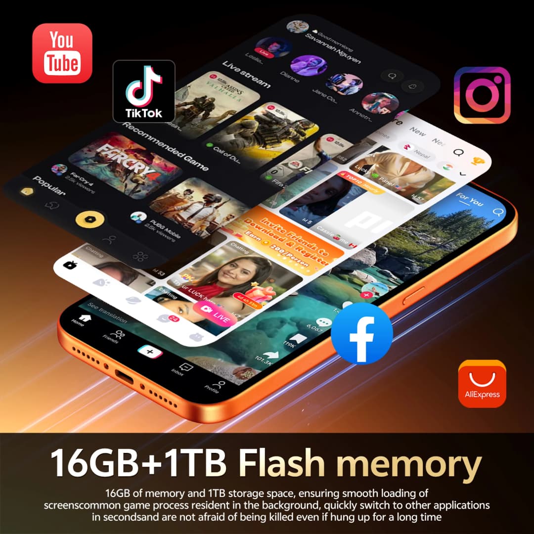 SURGAZE New High-Performance i17 Pro Max Smartphone 5000mAh 16GB+1TB 6.8Inch  4G 5G Dual SIM Global Version Mobile Phone Arrival - 3