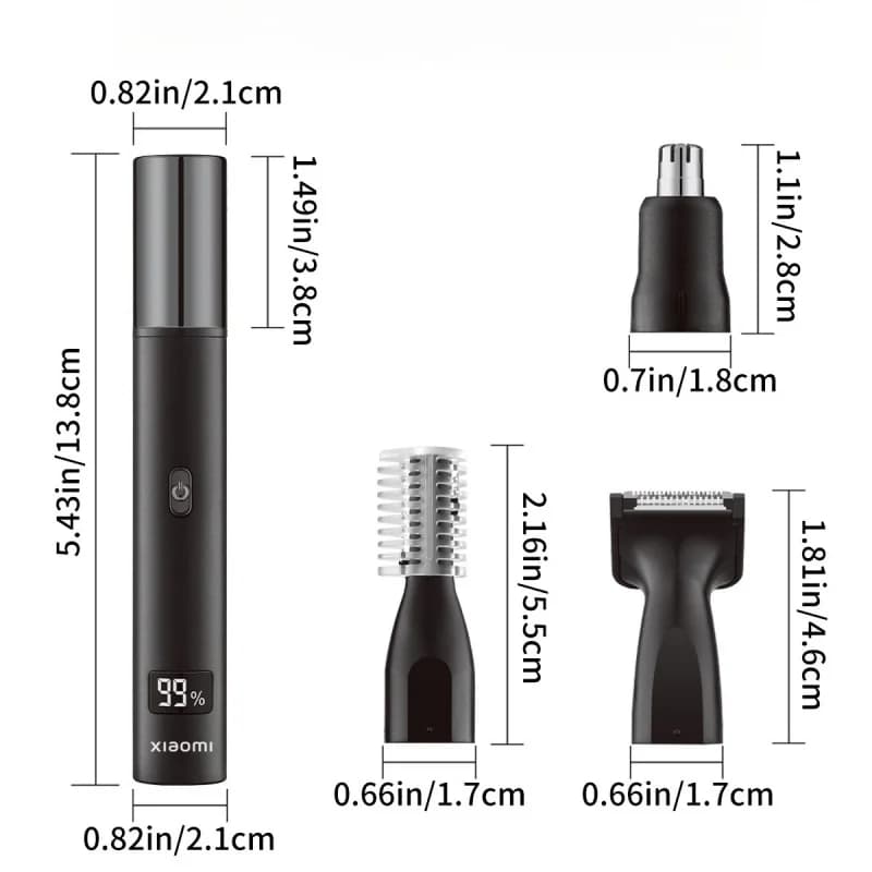 NEW! Xiaomi 3 in 1 Electric Nose Ear Hair Trimmer for Men Painless Rechargeable Sideburns Eyebrows Beard Hair Clipper Shaver - 6