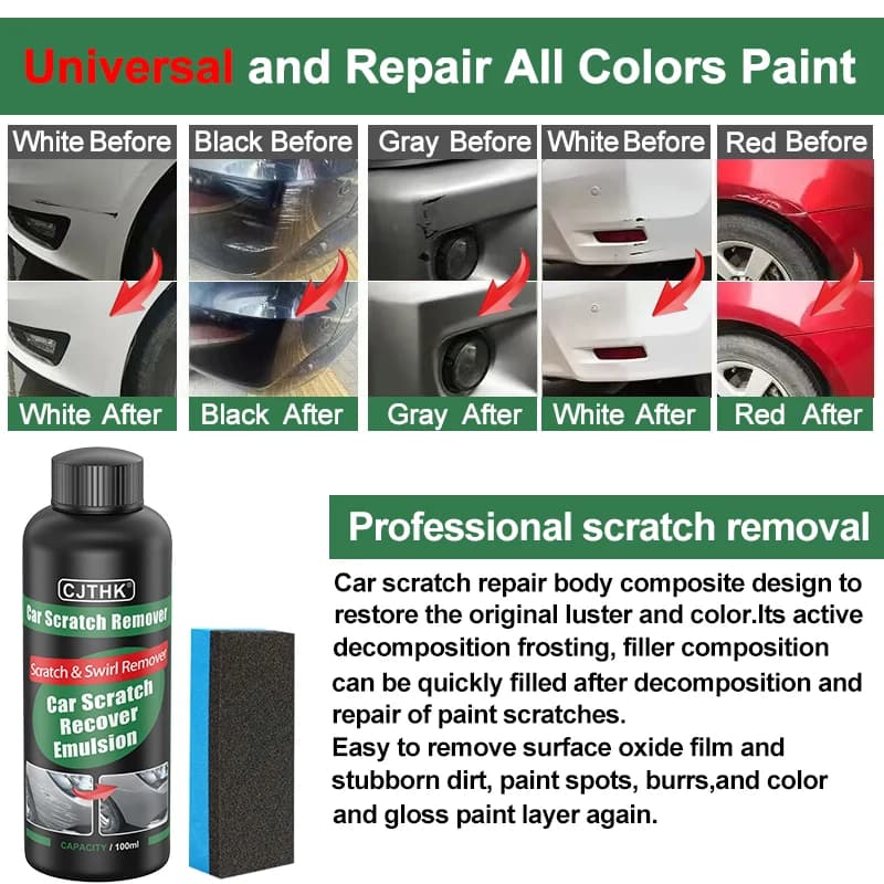 Car Scratch Remover Paint Care Tools Auto Swirl Remover Scratches Repair Polishing Auto Body Grinding Compound Anti Scratch Wax - 6