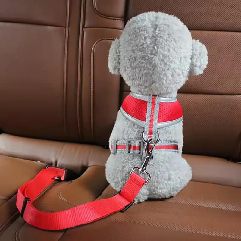 New Dog Car Seat Belt Safety Protector Travel Pets Accessories Dog Leash Collar Breakaway Solid Car Harness Pet Car Seat Belts - 5