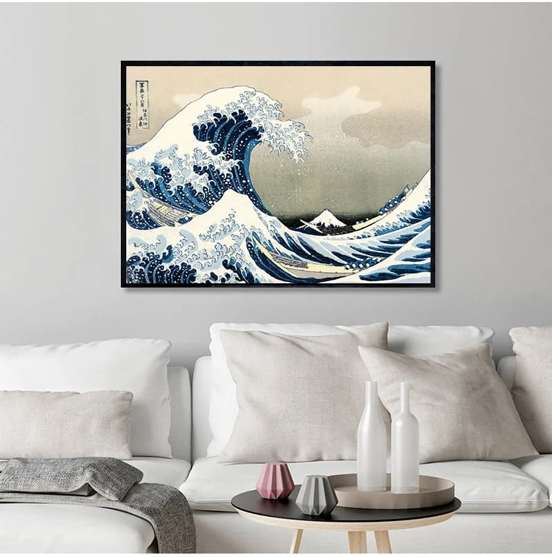 Original Kanagawa Surfing Katsushika Hokusai Canvas Painting Print Picture Poster Wall Bedroom Home Decoration - 2