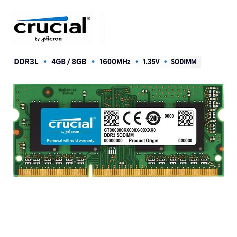Crucial Ram Memory DDR3L 4GB 8GB 1333MHz 1600MHz PC3L 10600S 12800S 204Pin 1.35V SODIMM for Laptop Notebook Memoria RAM DDR3 - 2