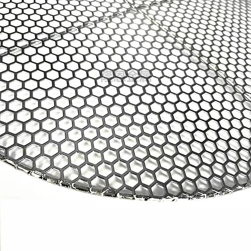 10-40CM Diameter Stainless Steel 304 Food Grade Round BBQ Charcoal Grate Barbecue Grill with Cellular Holes Grid Mesh Net - 5