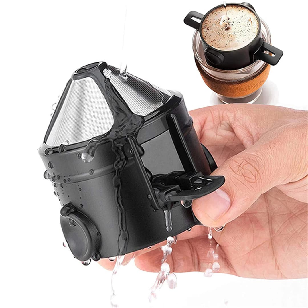 Coffee Maker Portable Pour Over Coffee Maker Set With Stainless Steel Coffee Mug Collapsible Pour Over Coffee Filter For Travel - 5