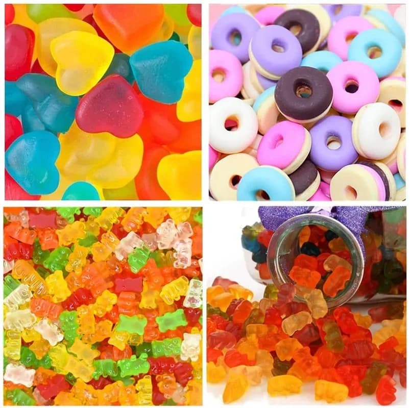 Gummy Bear Mold Silicone Chocolate Mold with Dropper DIY Dinosaur/Bear/Heart and Mini Donuts Valentine's Day Party Baking Mold - 5