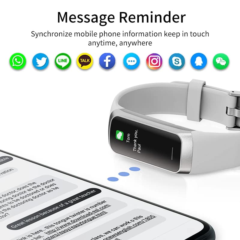 ساعة ذكية LIGE بشاشة Amoled 1.1 بوصة، سوار ذكي للنساء، مراقبة معدل ضربات القلب، مقاومة للماء، سوار رياضي لتتبع اللياقة البدنية للرجال - 4