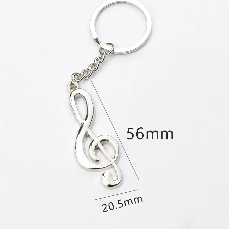 سلسلة مفاتيح معدنية موسيقية فاخرة، قلادة حقيبة سيارة، سلاسل مفاتيح للرجال والنساء، هدية مجوهرات Z001 - 6