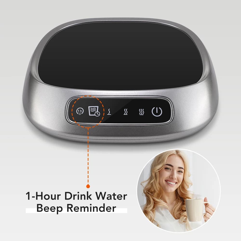 مدفأة أكواب قهوة مع حصيرة تسخين كهربائية - لوحة تسخين بحرارة ثابتة - 5