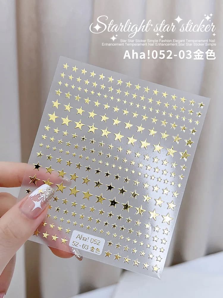 ملصقات أظافر فضية ثلاثية الأبعاد على شكل نجوم، ملصقات أظافر ليزر على شكل زهور وفراشات، ديكور أظافر فني - 3