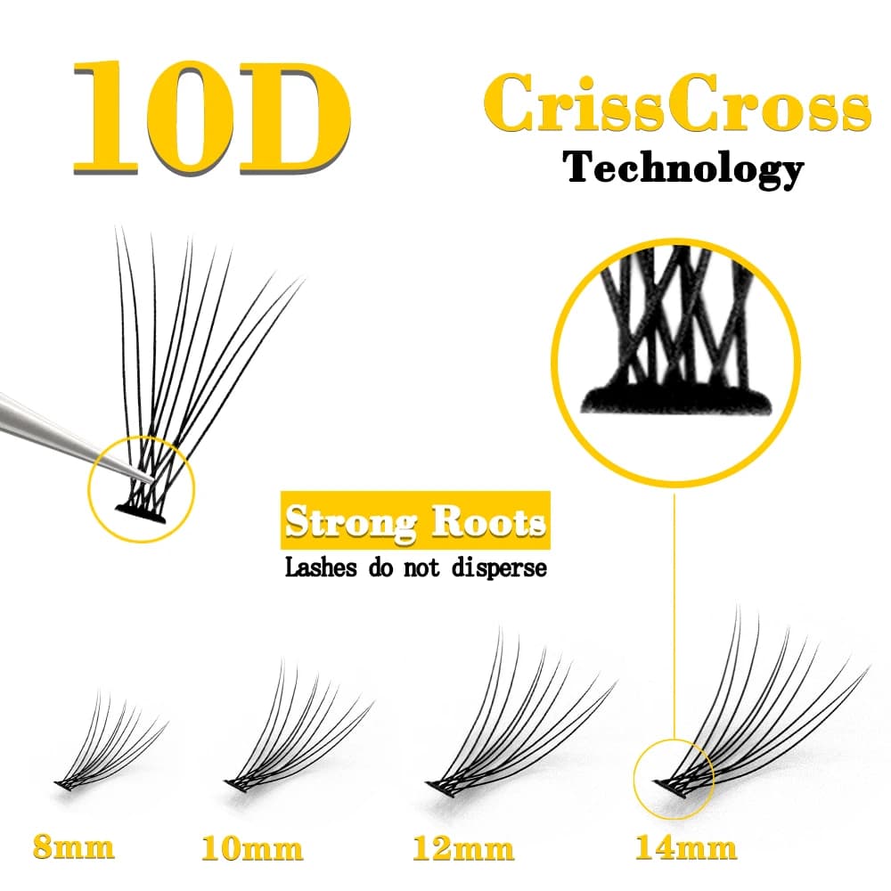 تمديد رموش كيمسي 60 عقدة/علبة رموش اصطناعية طبيعية مكياج 10P رموش مينك فردية رموش اصطناعية احترافية زراعة رموش - 6