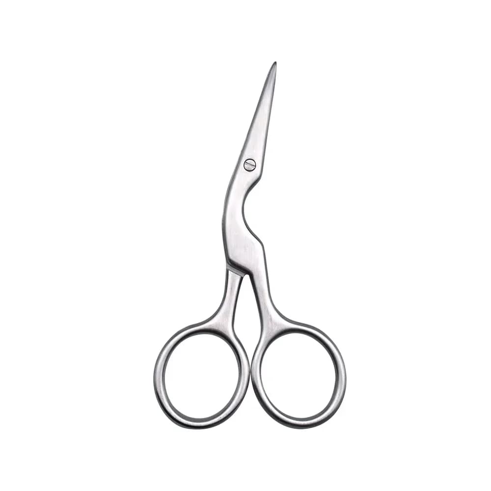 مقص شعر الوجه الاحترافي من الفولاذ المقاوم للصدأ مقص دائري للشوارب وشعر الأنف واللحية والحاجبين والرموش - 2