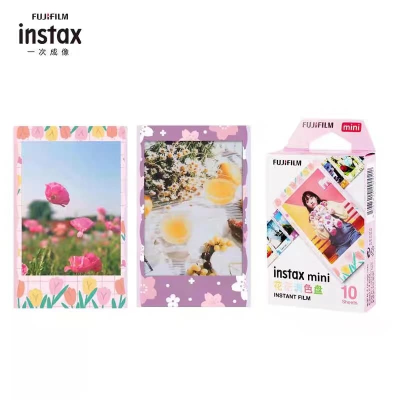 10-100Sheets Fujifilm Instax Mini 12 Films 3 Inch Flower Color Palette Film Instant Camera Mini Evo 7+ 40 SE Link 3 Instax Film - 6