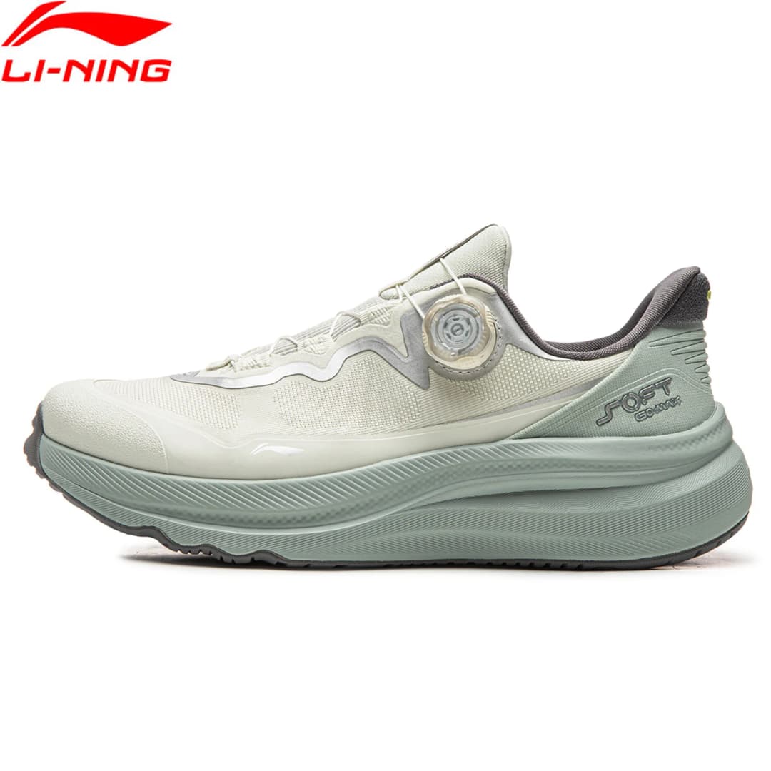 أحذية رياضية لي نينغ SOFT GO MAX 2 للجنسين بطانة COMFOAM MAX كعب سميك أحذية مشي عصرية وكاجوال AGLW131