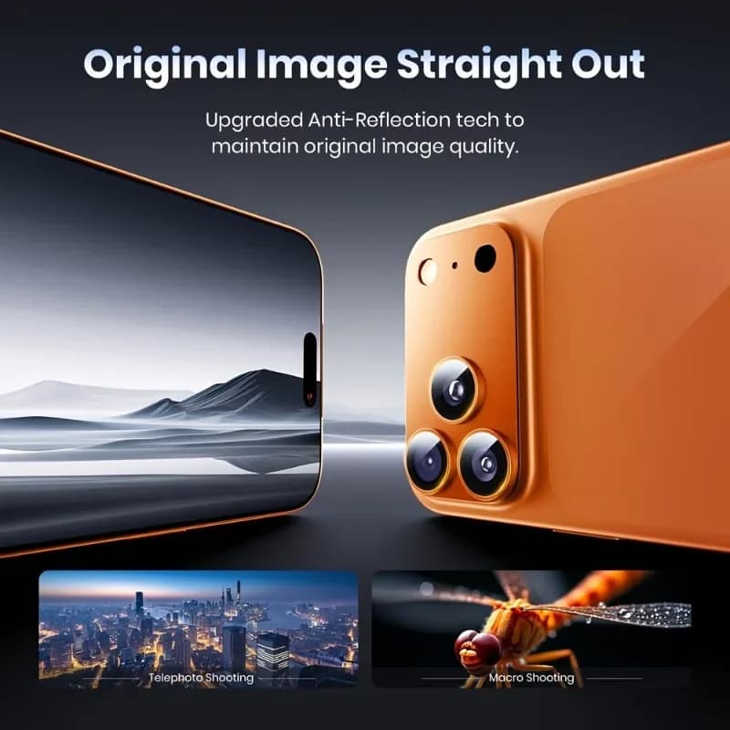 1pc Protective Film for iPhone 17 Pro Max/iPhone 17 Pro/17 Air Full Coverage Ultra-Thin Camera Lens Protector Metal Frame - 6