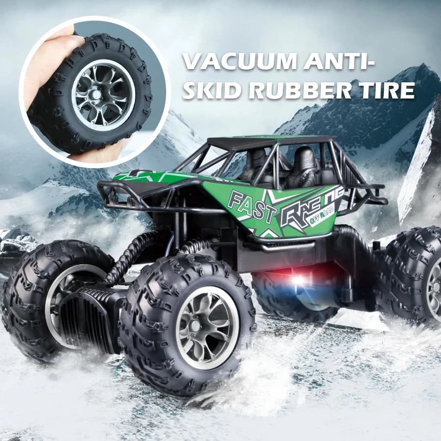 4-Way Remote Control Car with Light Anti-Slip Rubber Tire Outdoor Off-Road Climbing Kidsren's Boy Toy Car Model - 2