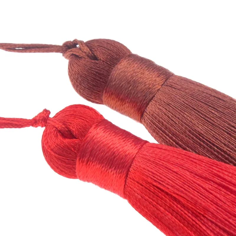 2Pcs Tassel Chinese Knot Vertical Ice Silk Tassel Pendant 5cm Earrings Clothing Decoration DIY Crafts Gift Handmade Accessories - 5