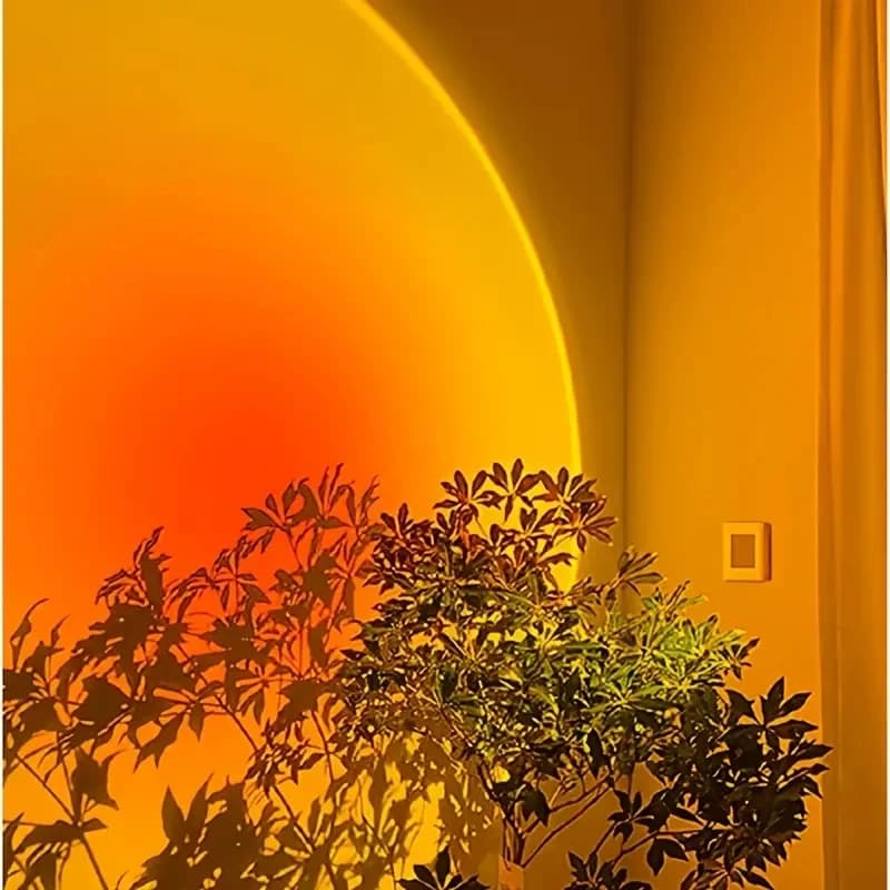 1pc LED sunset light, sunset light projector atmosphere light, bedroom LED night light projector, room atmosphere light office h - 4