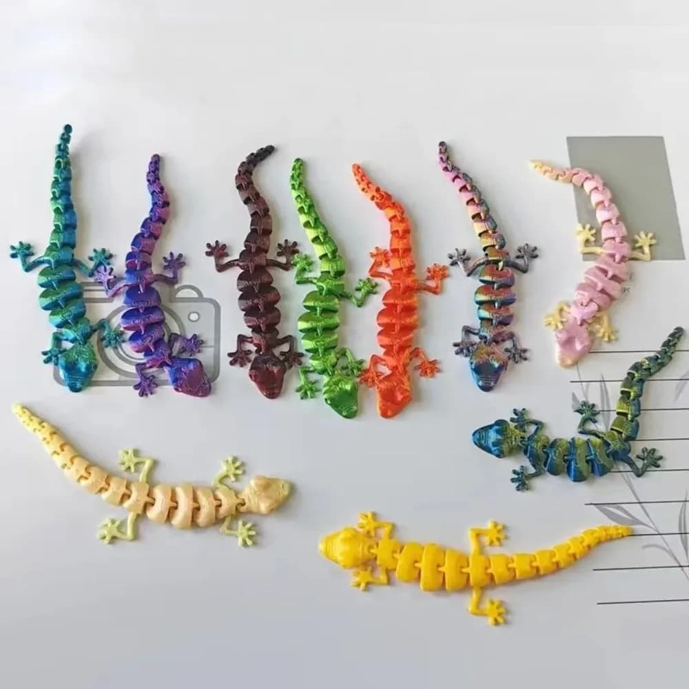 3D Printed Mini Lizard Figurines Animal Toys Creative Joints Movable Kids Gift Home Scene Decoration Simulation Lizard Kid Gifts
