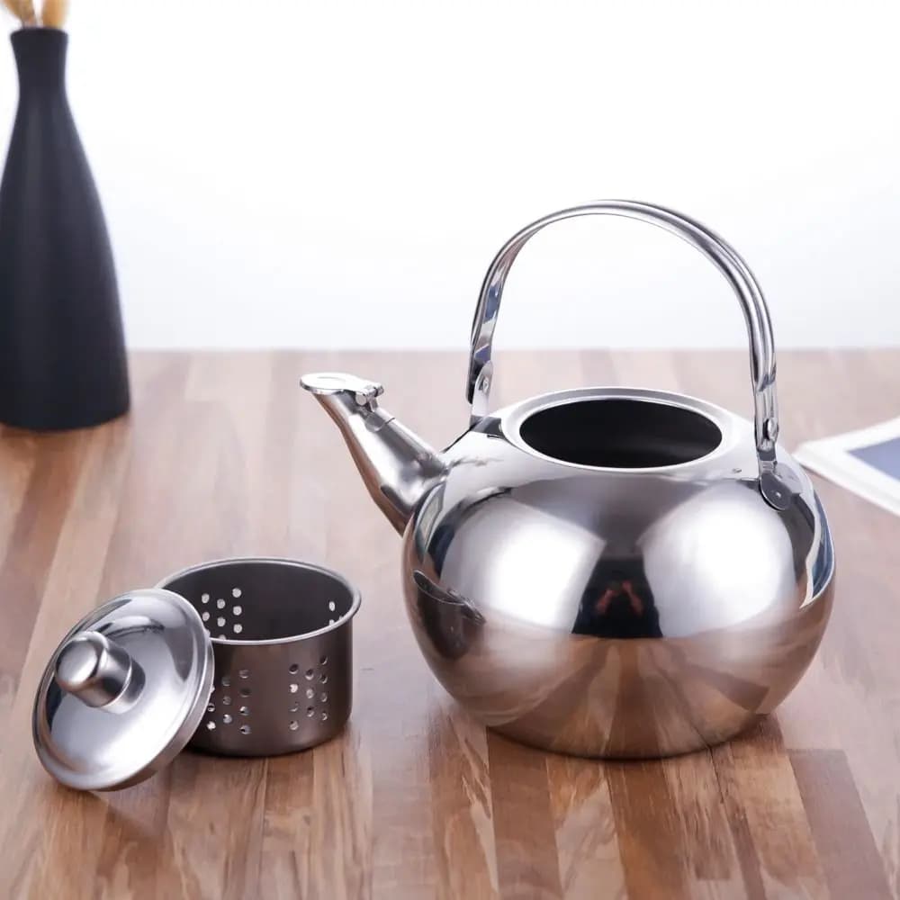 Stainless Steel Water Kettle Teapot With Infuser Filter Coffee Kettle Green Oolong Tea Jug Home Office Tea Coffee Tools Cookware - 3