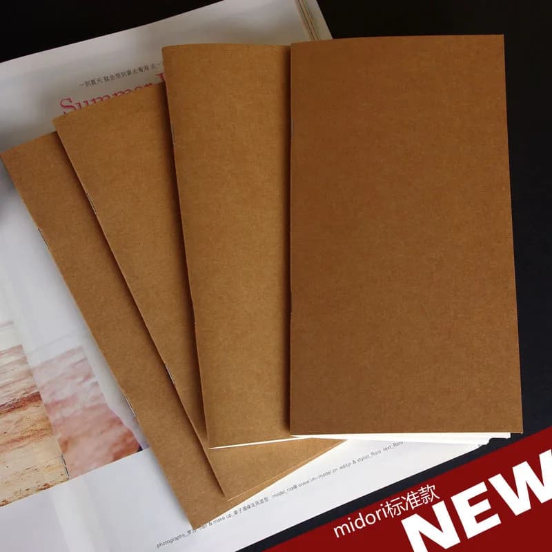 دفتر ملاحظات من ورق الكرافت 64 صفحة، مخطط يومي أسبوعي شهري، ألواح كتابة، دفتر يوميات، إعادة تعبئة دفتر المسافر - 4